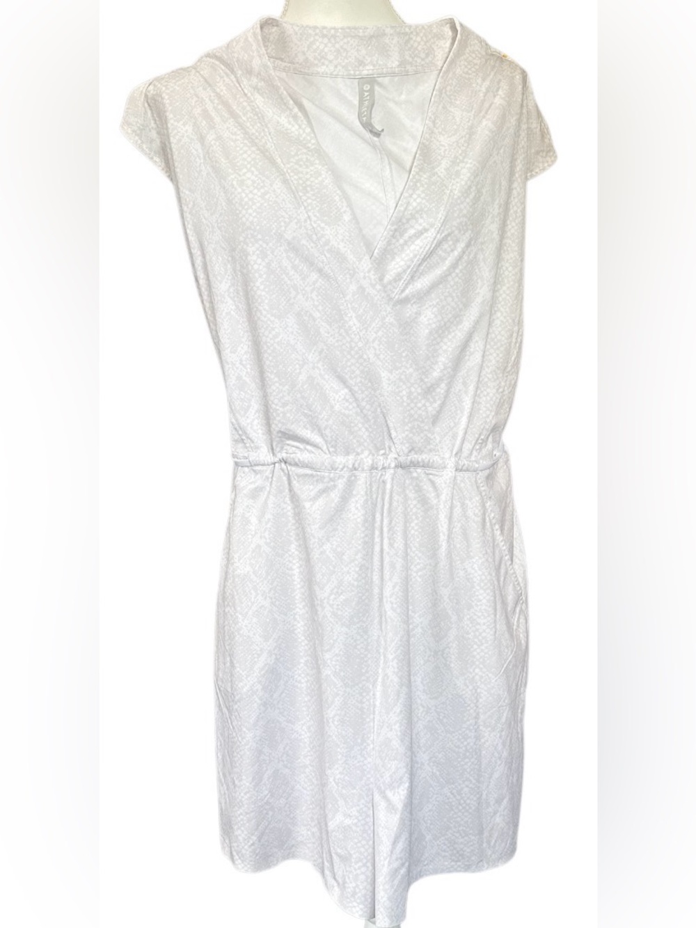 Athleta Romper peal White Snake print sleeveless size L